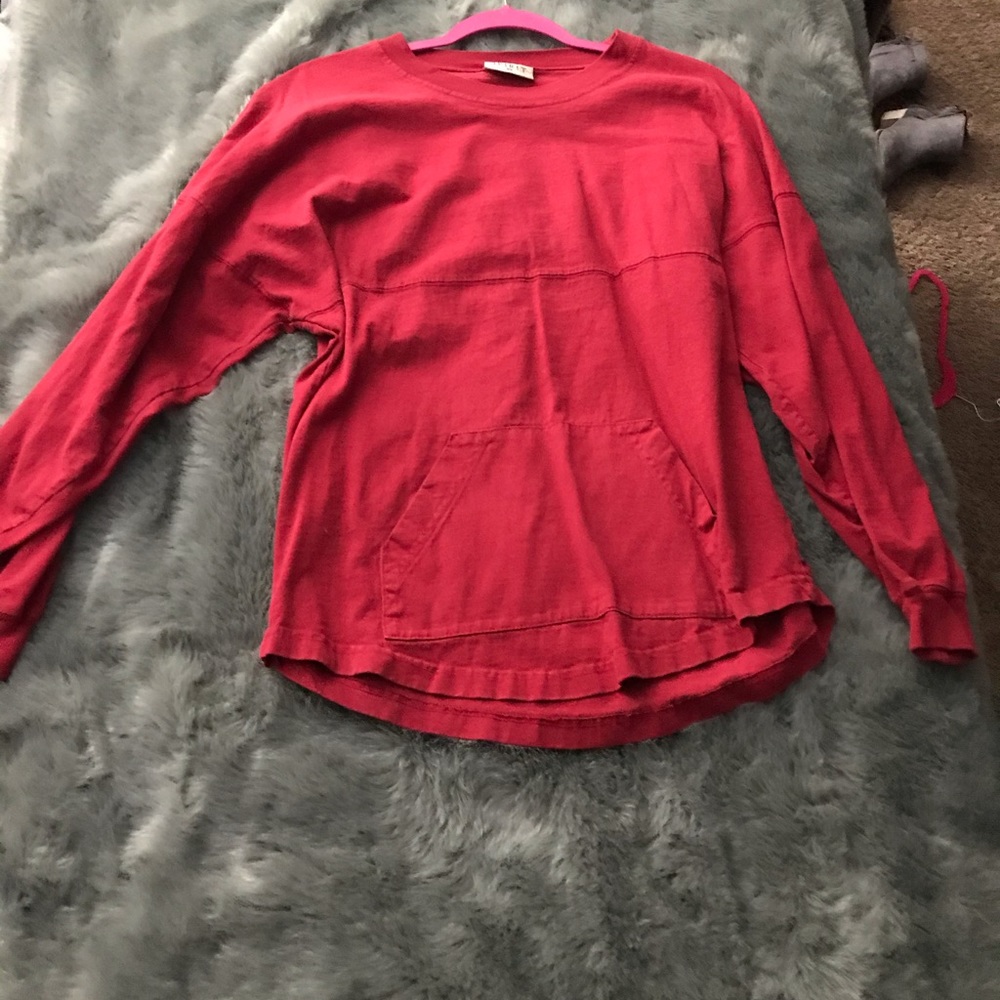 red football long sleeve tee